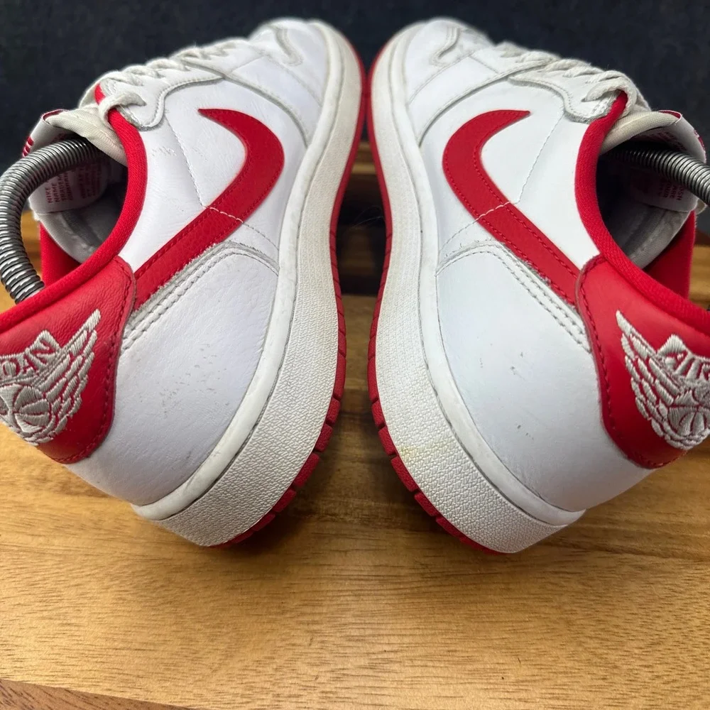 Nike Air Jordan 1 Retro Low OG White University Red CZ0790-161 Men's Sz 9.5